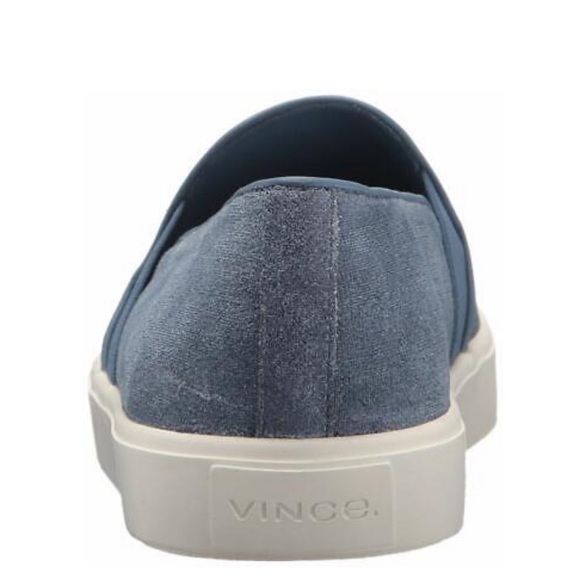 Vince Blair Embossed Suede Sneaker Slip On Denim Indigo Shoe - Picture 12 of 12